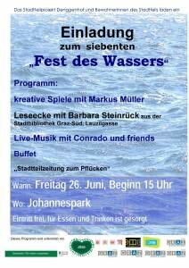 Einladung Fest des Wassers 26